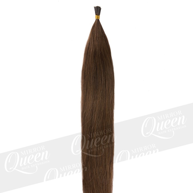 (4) Średni brąz złocisty włosy proste REMY HAIR 50-55 cm pod ringi