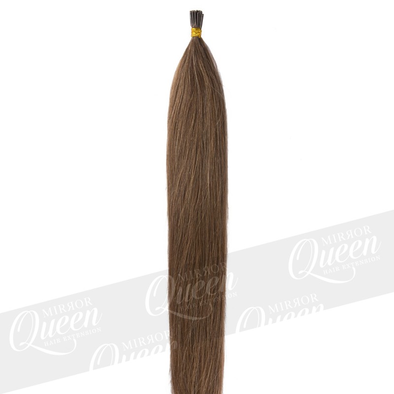 (6) Brąz pasemka włosy proste REMY HAIR 50-55 cm pod ringi