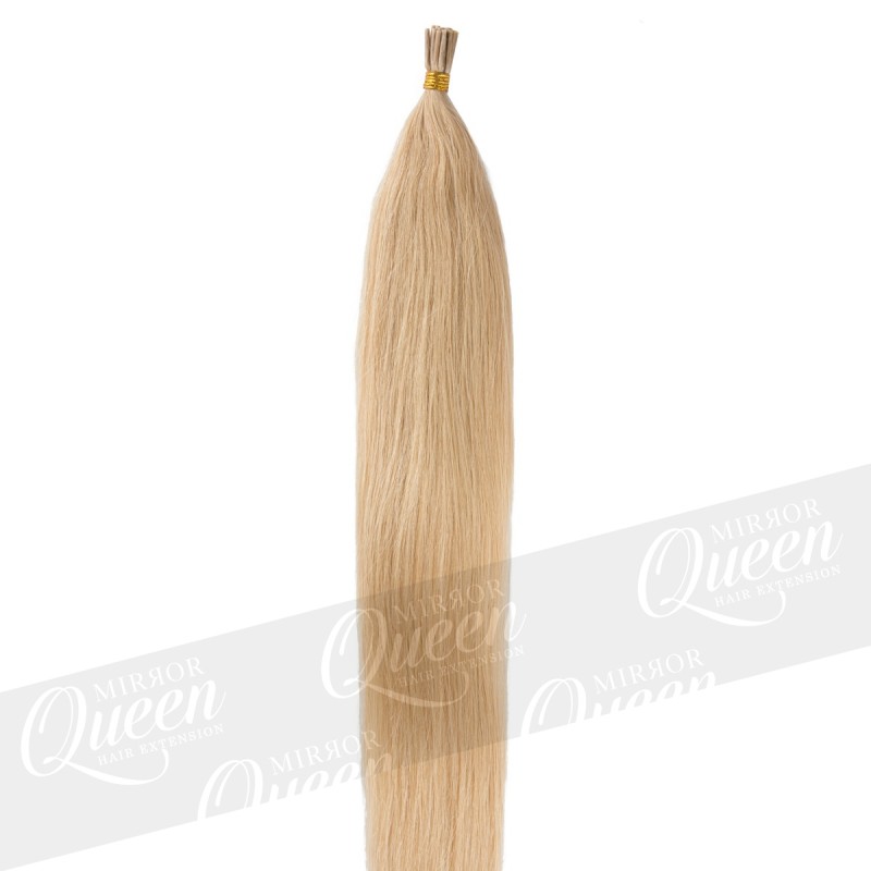 (24) Beżowy blond pasemka włosy proste REMY HAIR 50-55 cm pod ringi