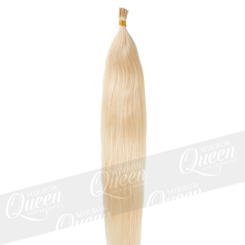 (60) Platynowy blond pasemka włosy proste REMY HAIR 50-55 cm pod ringi