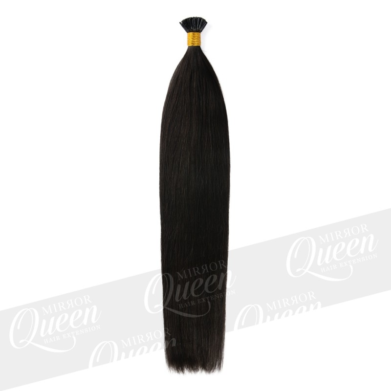 (2) Bardzo ciemny brąz włosy proste REMY HAIR 50-53 cm pod ringi