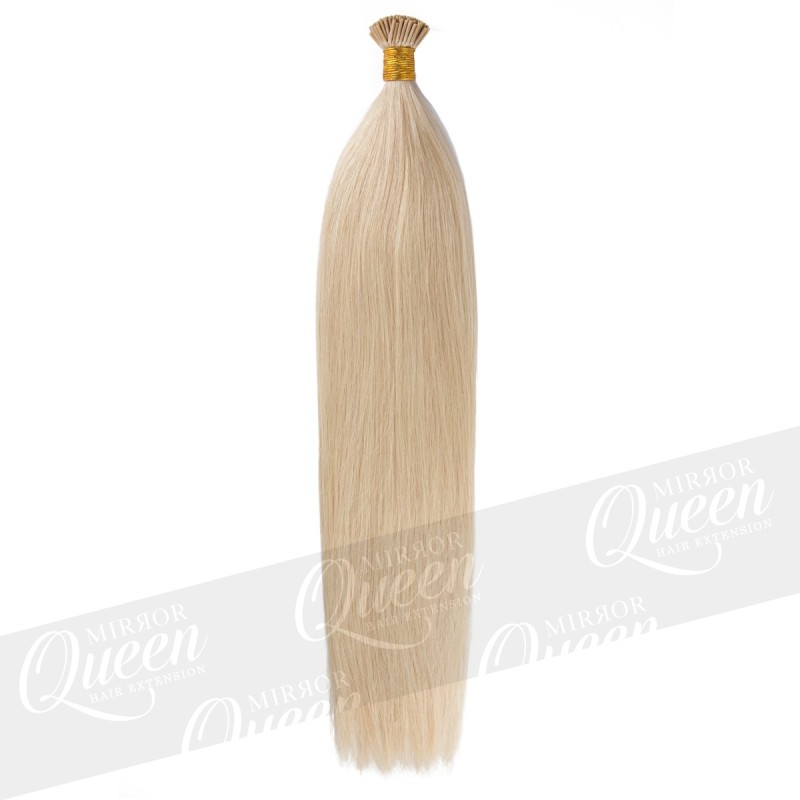 (613) Jasny naturalny blond pasemka włosy proste REMY HAIR 50-53 cm pod ringi