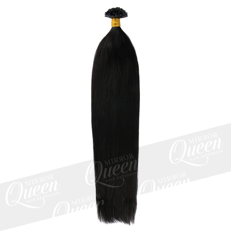 (1B) Bardzo ciemny brąz/czarny włosy proste REMY HAIR 60 cm pod keratynę